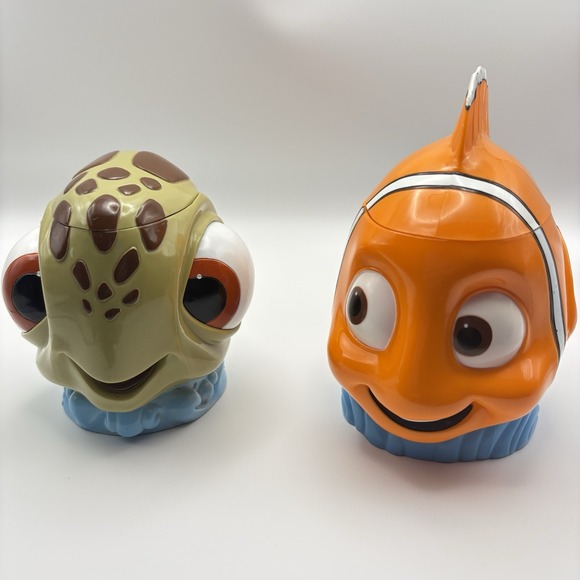 Disney Other - Finding‎ Nemo, Squirt Disney on Ice 3D Plastic Mugs w/Attached Lid